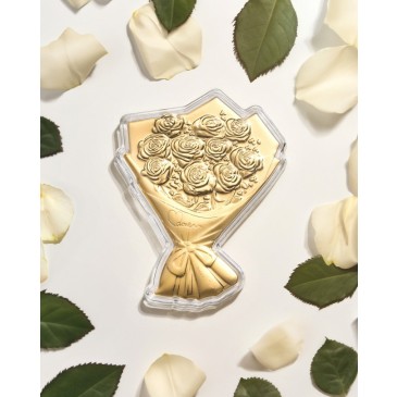 0.3g 꽃다발 골드바