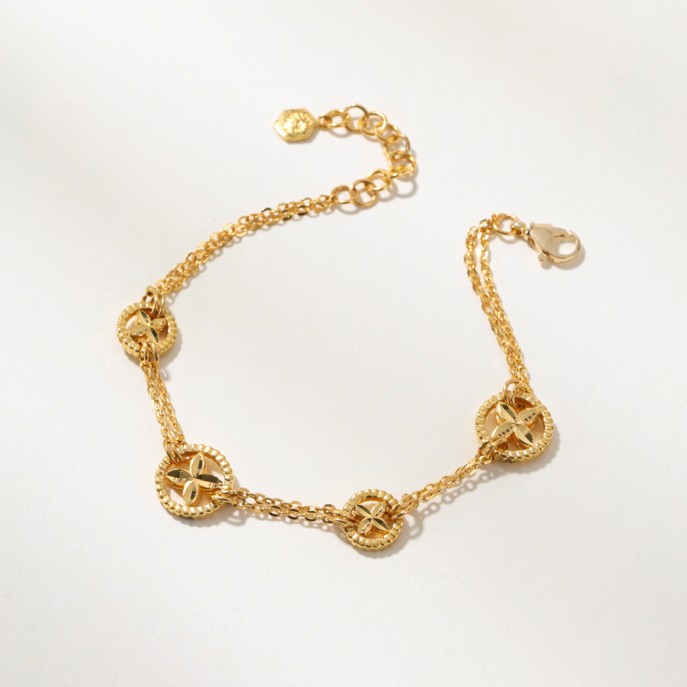 클로버 앤 컷팅 팔찌