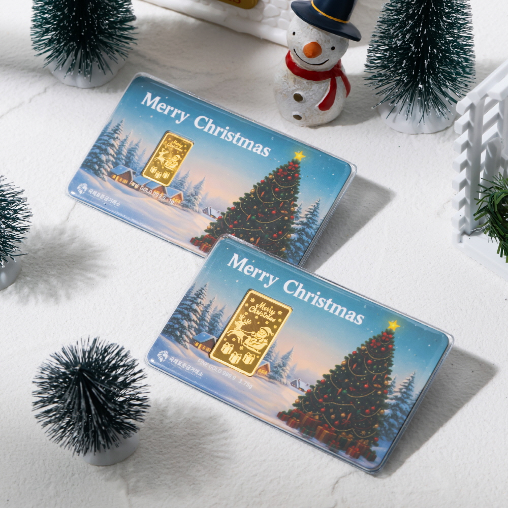 국제표준금거래소 크리스마스 루돌프산타 골드바 1g, 3.75g