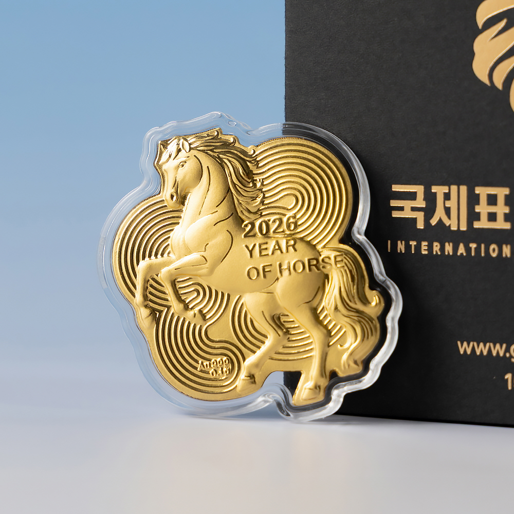 0.1g 행운 말 골드바