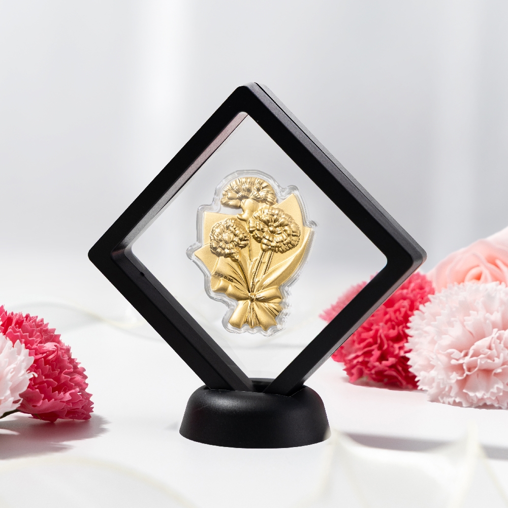 0.2g 카네이션 꽃다발 골드바