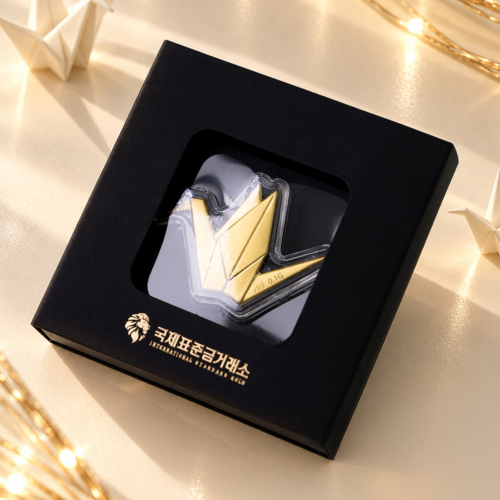 0.1g 종이학 골드바